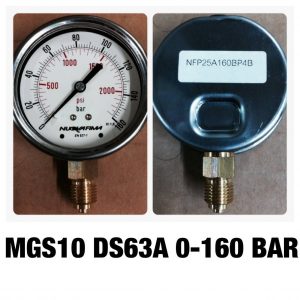 เกจทองเหลือง 2.5 ออกล่าง MGS10 DS63A 0-160 BAR