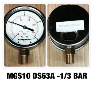 แวคคั่ม&คอมพาวเกจ หน้าปัด2.5 เกลียวทองเหลืองออกล่าง MGS10 DS63A -1/3 BAR