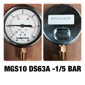 แวคคั่ม&คอมพาวเกจ หน้าปัด2.5 เกลียวทองเหลืองออกล่าง MGS10 DS63A-1/5 BAR
