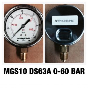 เกจทองเหลือง 2.5 ออกล่าง MGS10 DS63A 0-60 BAR