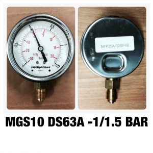 แวคคั่ม&คอมพาวเกจ หน้าปัด2.5 เกลียวทองเหลืองออกล่าง MGS10 DS63A-1/1.5 BAR