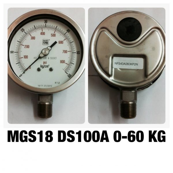 เกจ 4 สแตนเลส ออกล่าง MGS18 DS100A 0-60KG