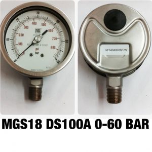 เกจ 4 สแตนเลส ออกล่าง MGS18 DS100A 0-60BAR