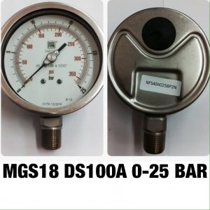 เกจ 4 สแตนเลส ออกล่าง MGS18 DS100A 0-25BAR