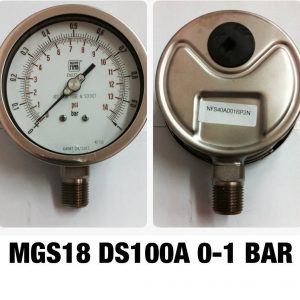 เกจ 4 สแตนเลส ออกล่าง MGS18 DS100A 0-1BAR