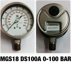 เกจ 4 สแตนเลส ออกล่าง MGS18 DS100A 0-100BAR