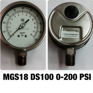 เกจ 4 สแตนเลส ออกล่าง MGS18 DS100A 0-200PSI