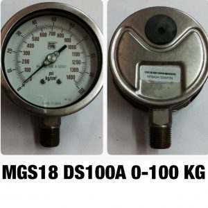 เกจ 4 สแตนเลส ออกล่าง MGS18 DS100A 0-100 KG