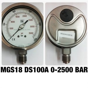 เกจ 4 สแตนเลส ออกล่าง MGS18 DS100A 0-2500 BAR