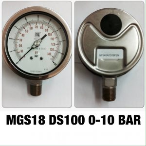 เกจ 4 สแตนเลส ออกล่าง MGS18 DS100A 0-10 BAR